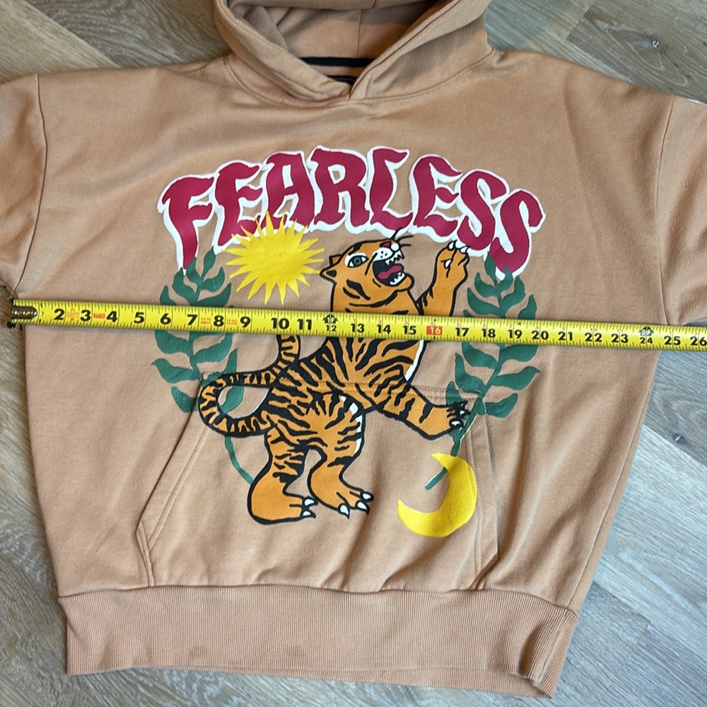 Reason Men's Khaki Fearless Tape Trip Graphic Print Tiger Hoodie Size medium - Picture 7 of 11